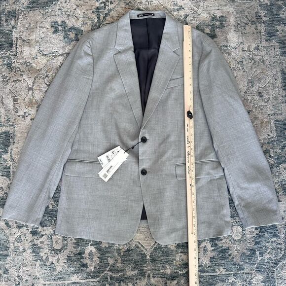Zara Blazer Mens US 44 Sport Coat Regular Fit Suit Jacket Business Casual Formal - Picture 12 of 15